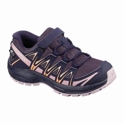 Salomon XA PRO 3D CSWP K - Lasten Polkujuoksukengät - Violetit/Sininen